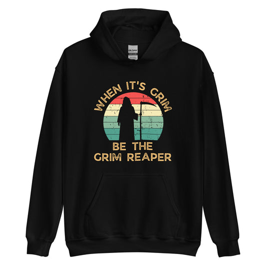 Chiefs Grim Reaper Unisex Hoodie, When It's Grim, Be The Grim Reaper Retro Vintage Shirt Hoodie